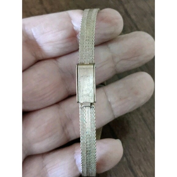 Vtg Jules Jurgensen GENUINE Diamond Gold Plated Ladies Watch Not Working - Picture 8 of 10